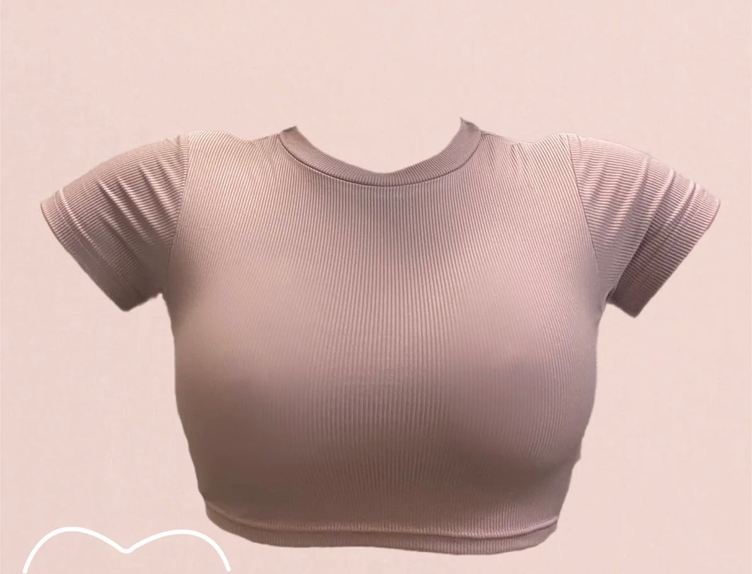 Loving The Crew Ribbed Crop Top Lilac