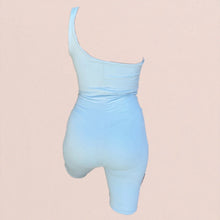 Load image into Gallery viewer, One Shoulder Romper Blue
