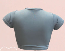 Load image into Gallery viewer, Loving The Crew Ribbed Crop Top Blue
